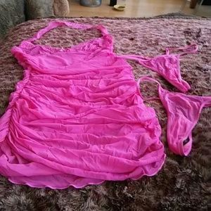 Hot Pink Lingerie never worn 1 size